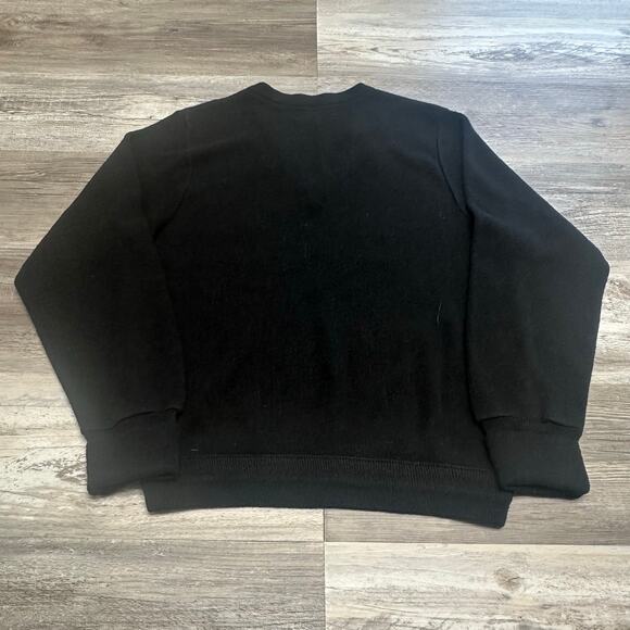 Vintage Izod Blue Mens M V-Neck Crest Chest Spell Out Logo Acrylic Knit Sweater - Picture 3 of 12